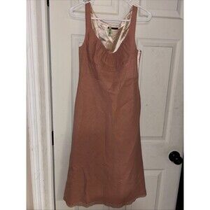Tahari Blush Pink Sheath Dress Size 6 Midi Length Sleeveless